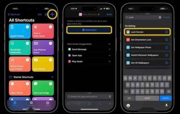 郑州苹果14锁屏维修店分享iPhone14升级iOS16.4后如何创建锁屏快捷方式 